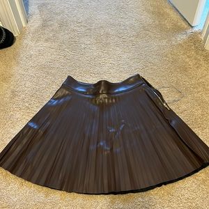 Bebe Vegan Leather Pleated Skirt - NEW